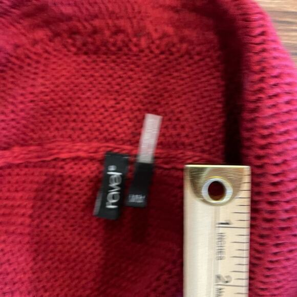 Ravel Medium Red Flared Cardigan Sweater Holiday Flare Festive Cozy Layers - Picture 5 of 5